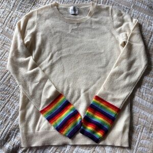 MADELEINE THOMPSON Cream cashmere Sweater - size Small